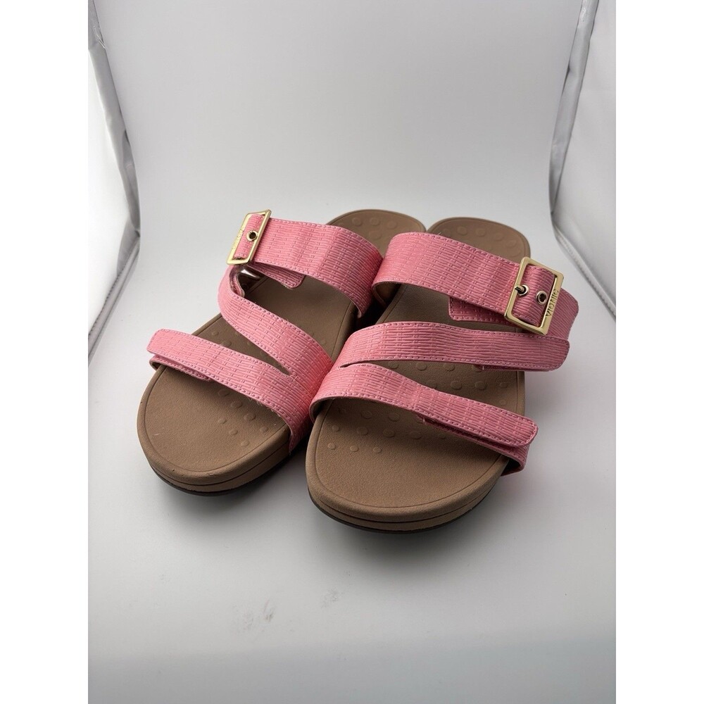 Vionic Womens Pink Pacific Rio Strappy Wedge Comfort Sandals Size 10